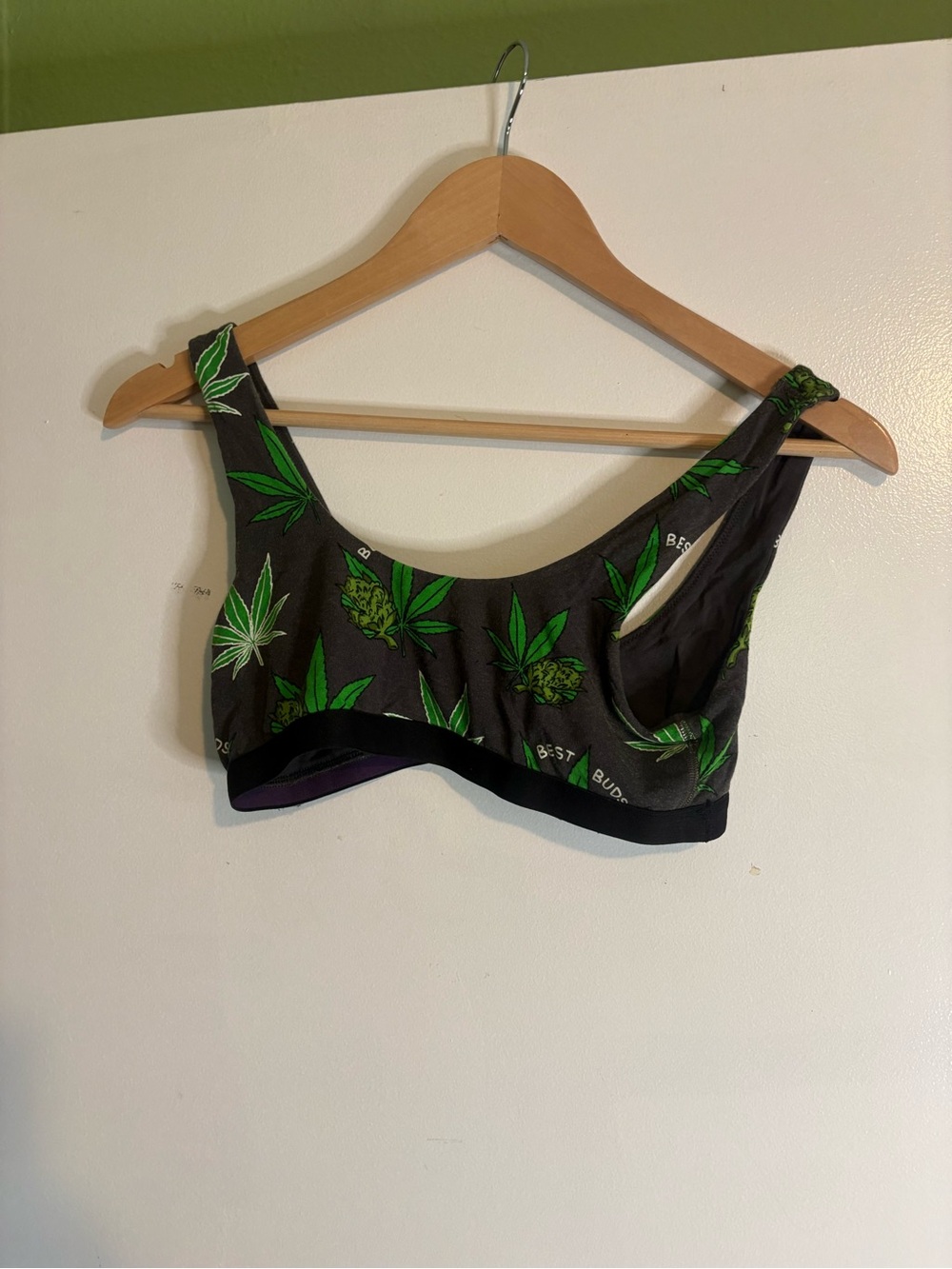 Green Leaf Print bra Unbranded
